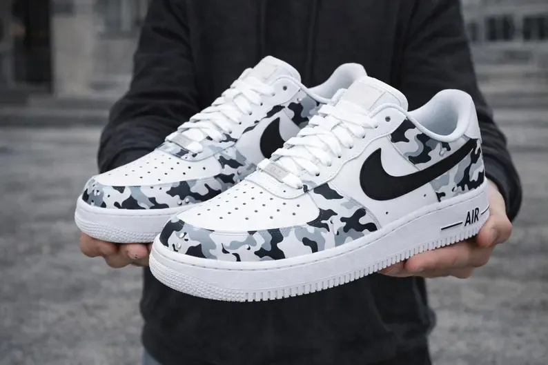 Minimalist custom Air Force 1 clean white design