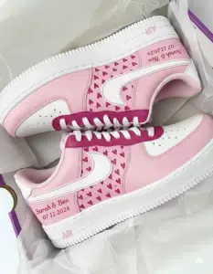 Rhinestone Bridal — custom hand-painted sneaker