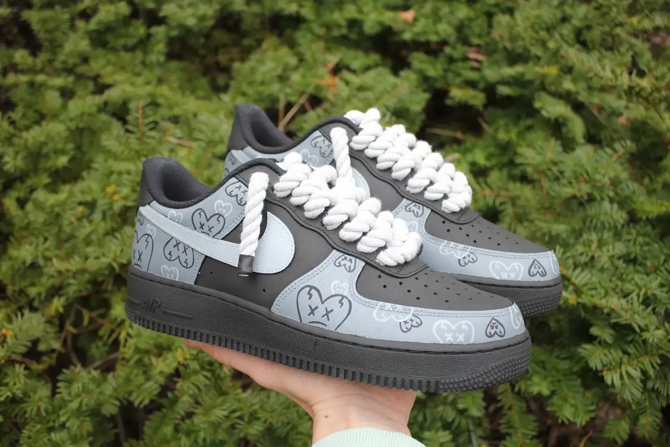 Custom broken hearts AF1 gift unique design
