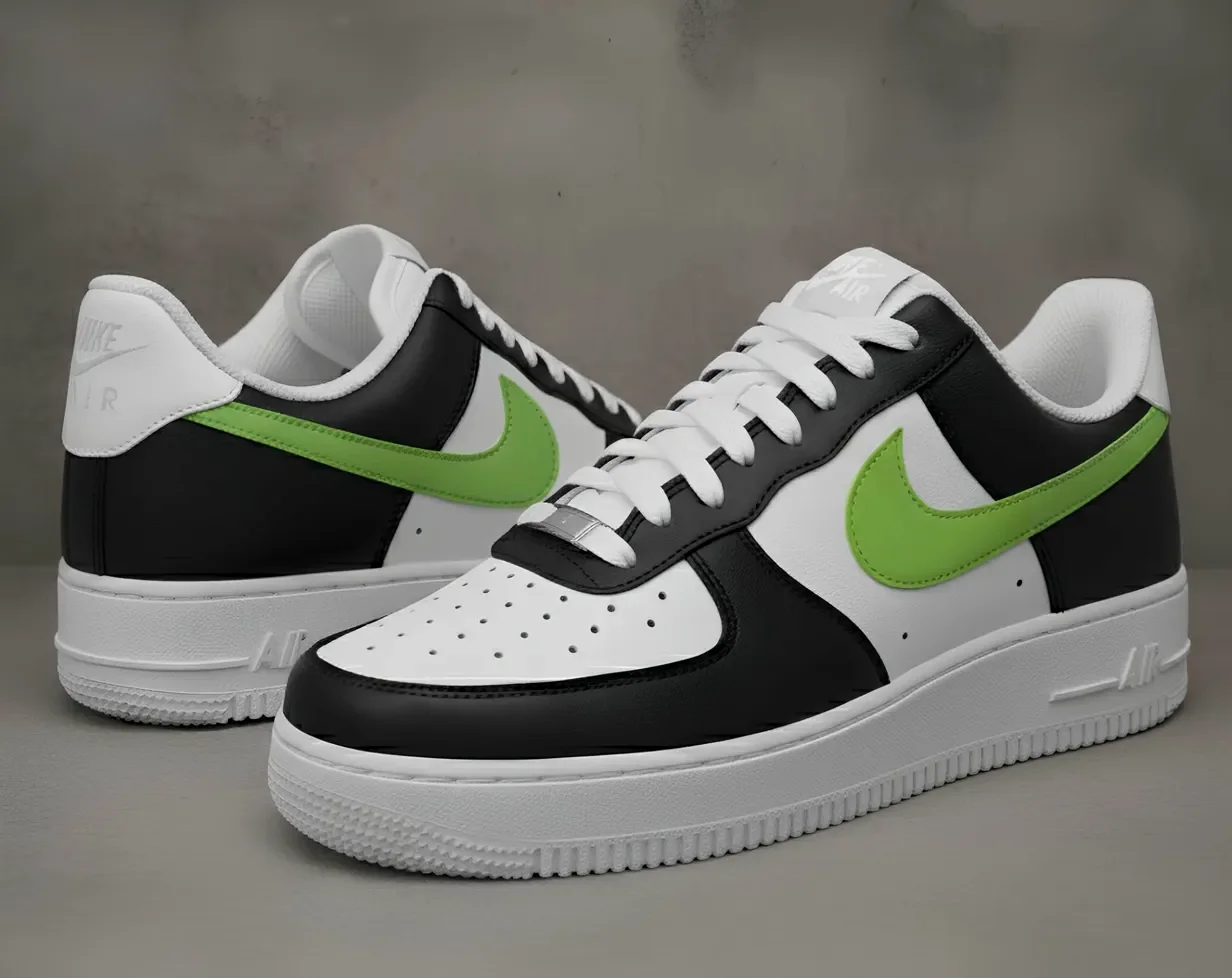 custom green air force 1 design