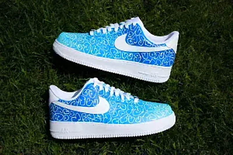 custom blue air force 1 design 2