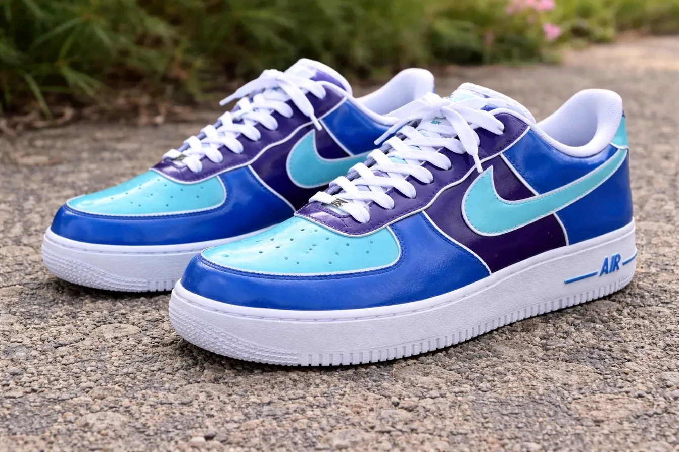 custom green air force 1 design