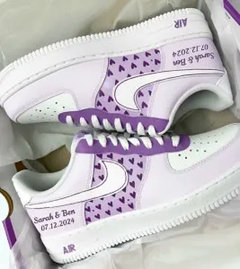 custom purple air force 1 design
