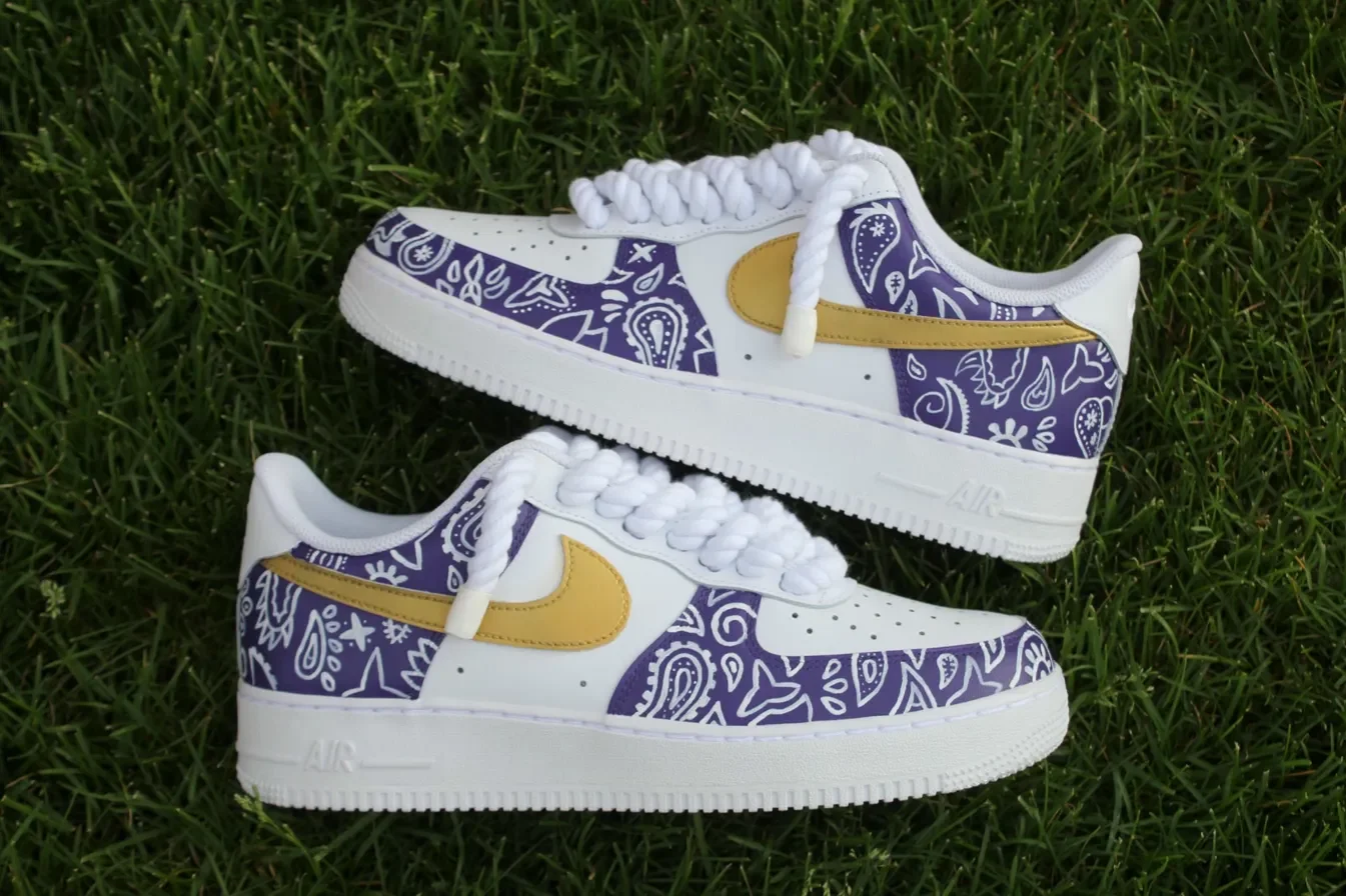 custom purple air force 1 design