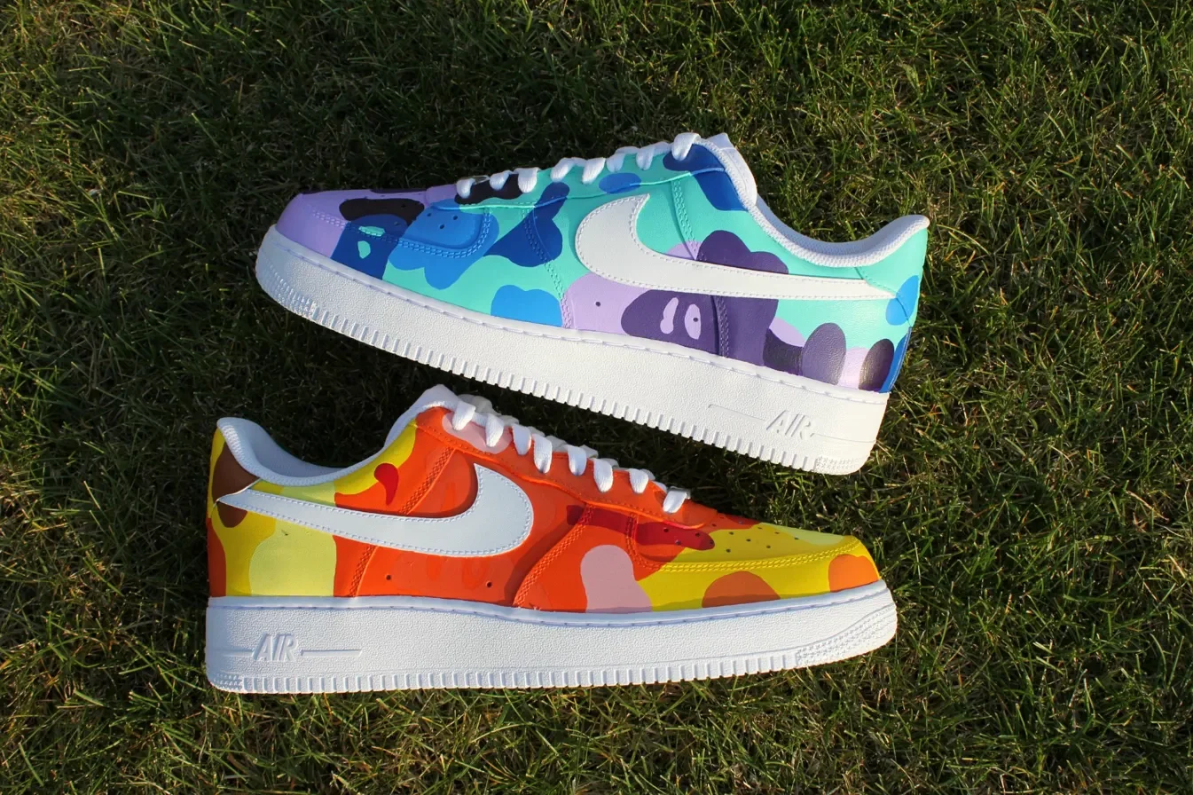 custom purple air force 1 design