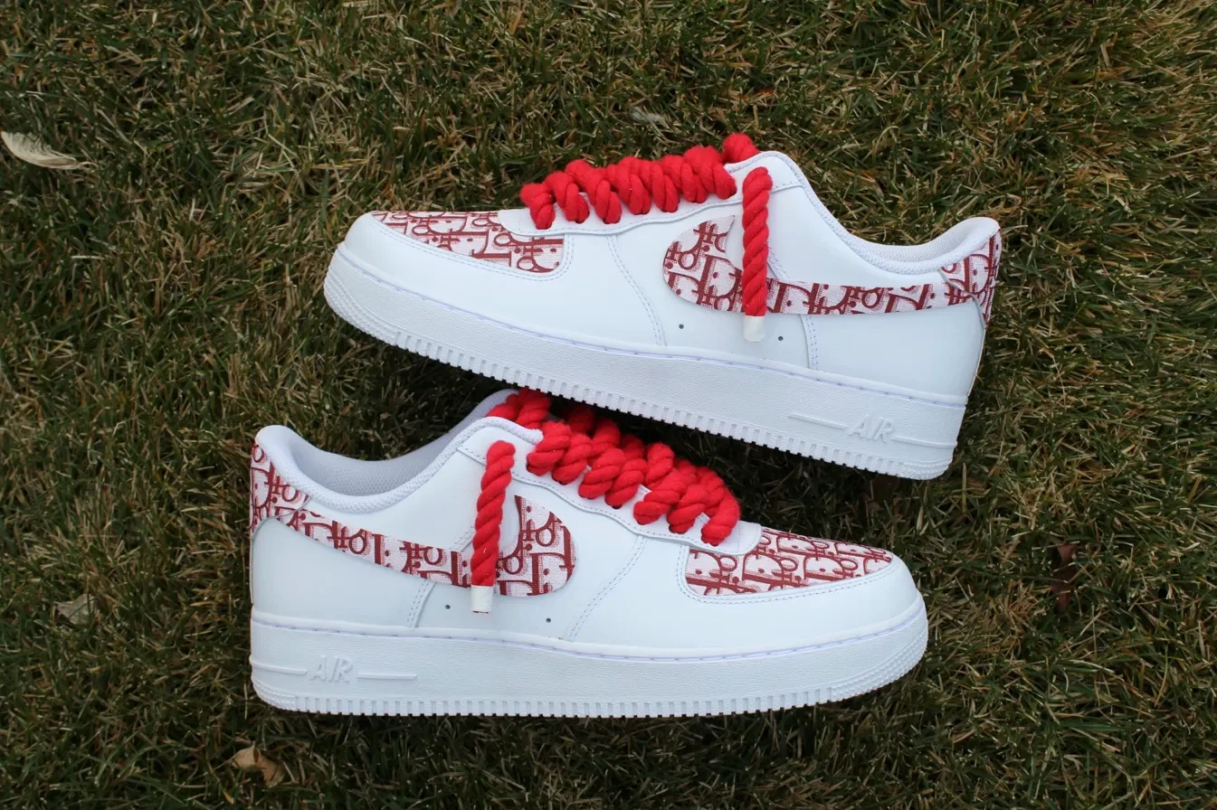 custom red air force 1 design 1